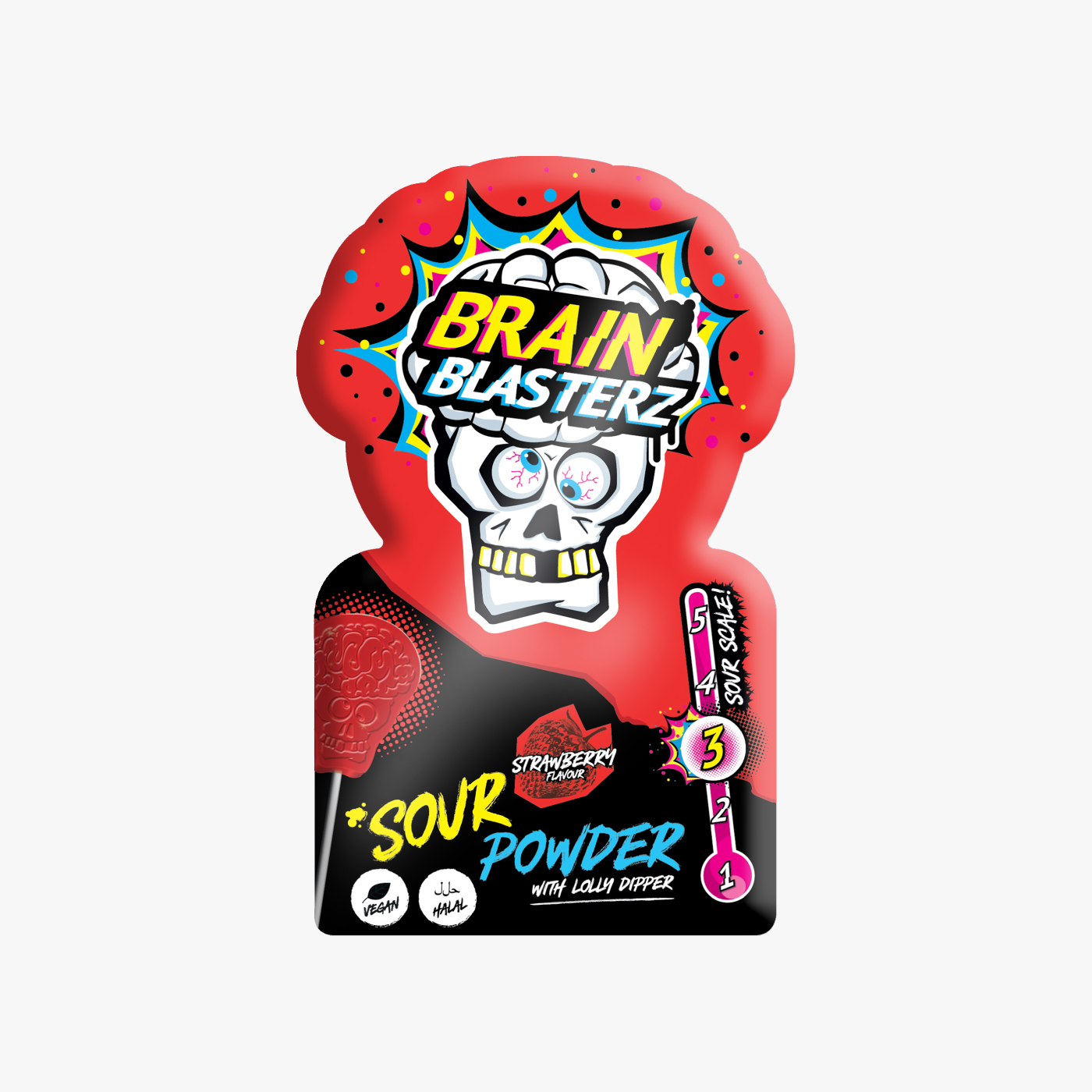 Brain Blasterz Sour Powder Dipper Strawberry Flavor - 10g