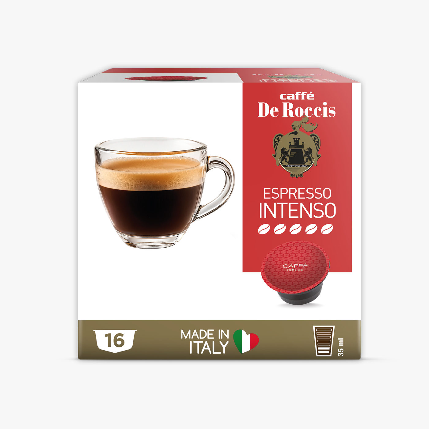 De Roccis DG Intenso Coffee - 16 Capsules