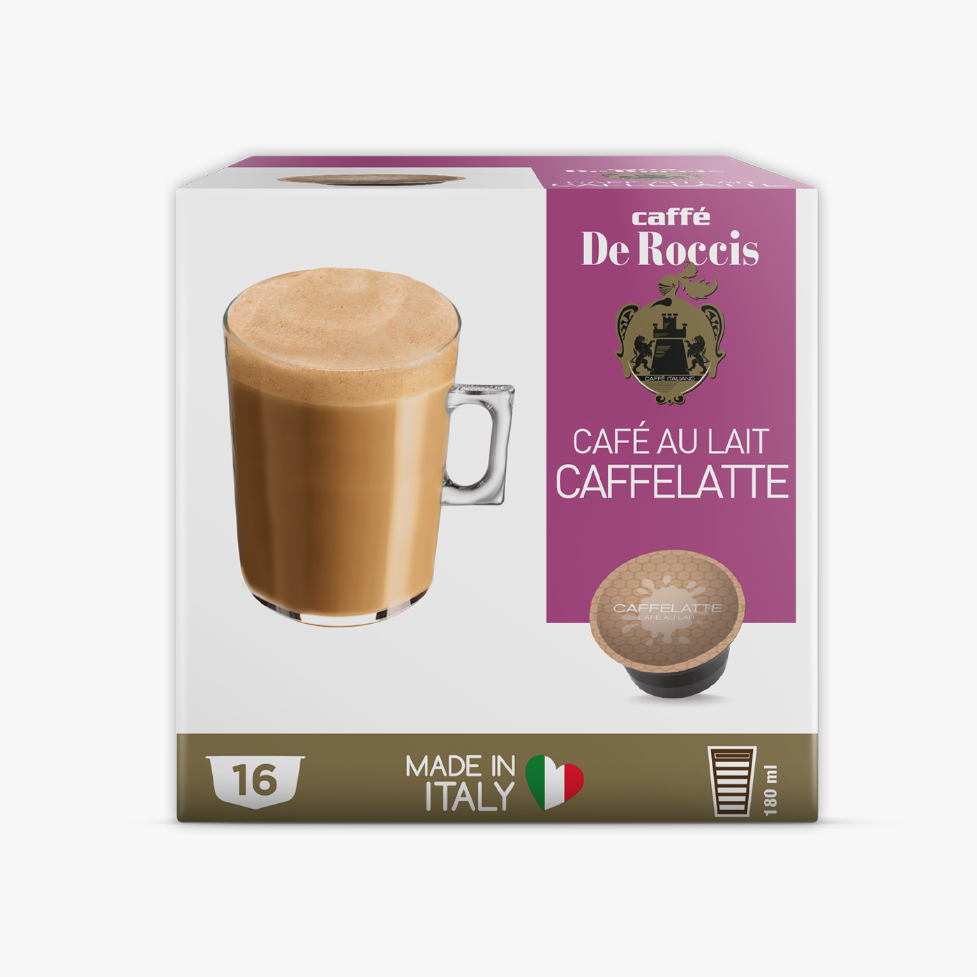 De Roccis DG Caffelatte - 16 Capsules