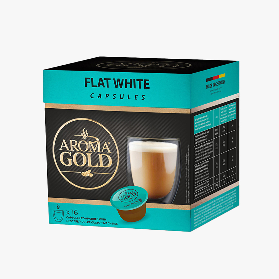 Aroma Gold DG Coffee Capsule Flat White - 16 Capsules