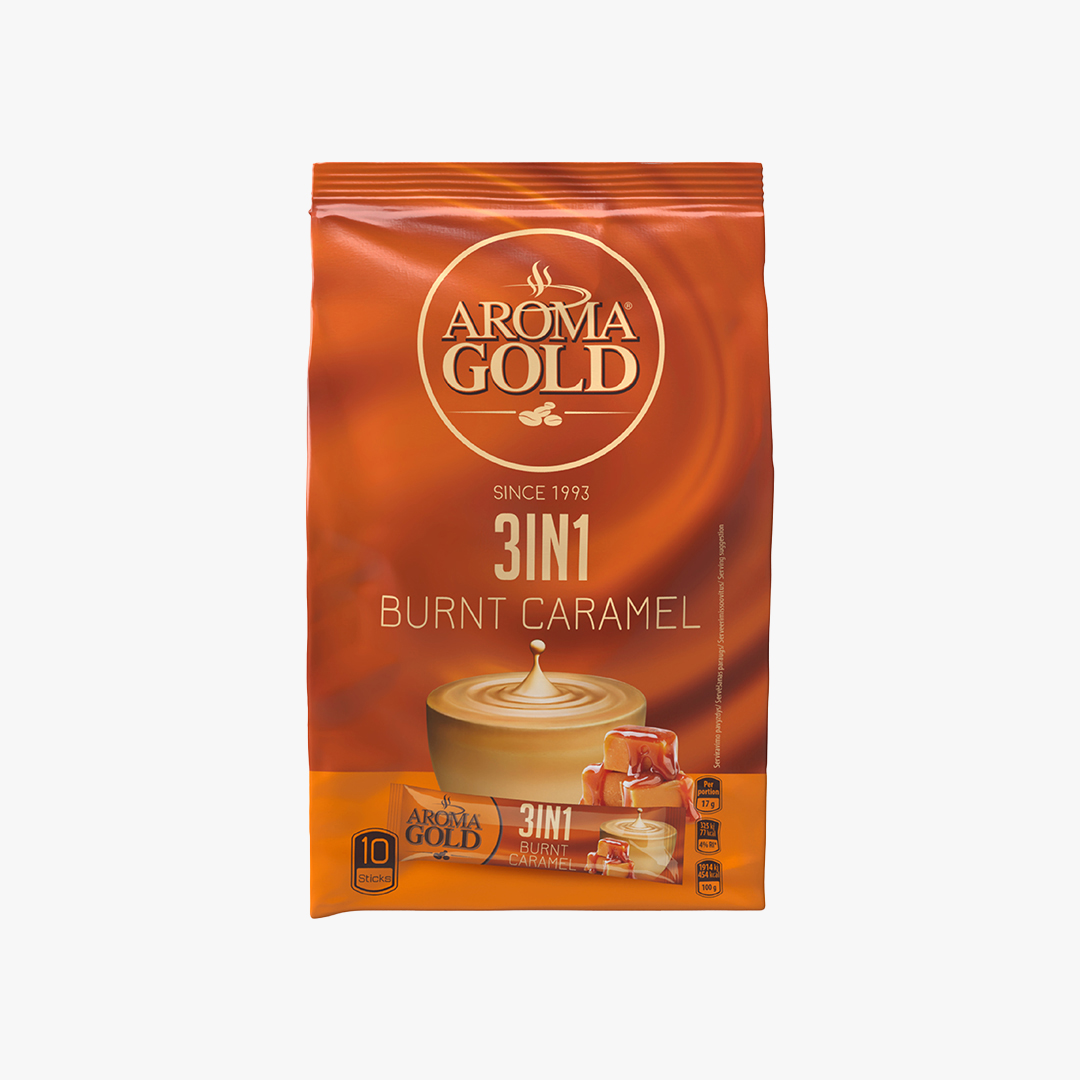 Aroma Gold 3IN1-Burnt Caramel - 170g (17g × 10)