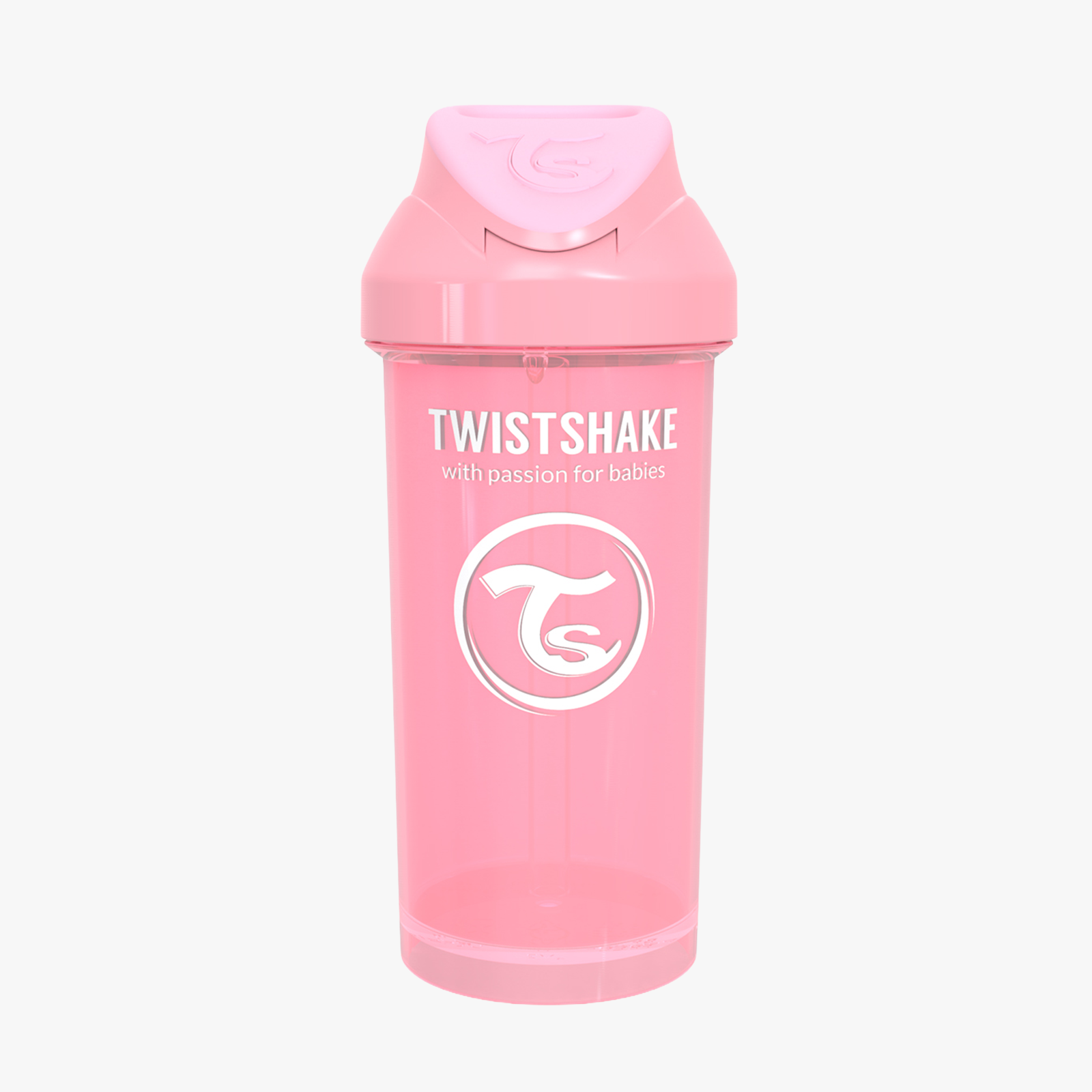 Twistshake Straw Cup 360ml 6+m Pastel Pink