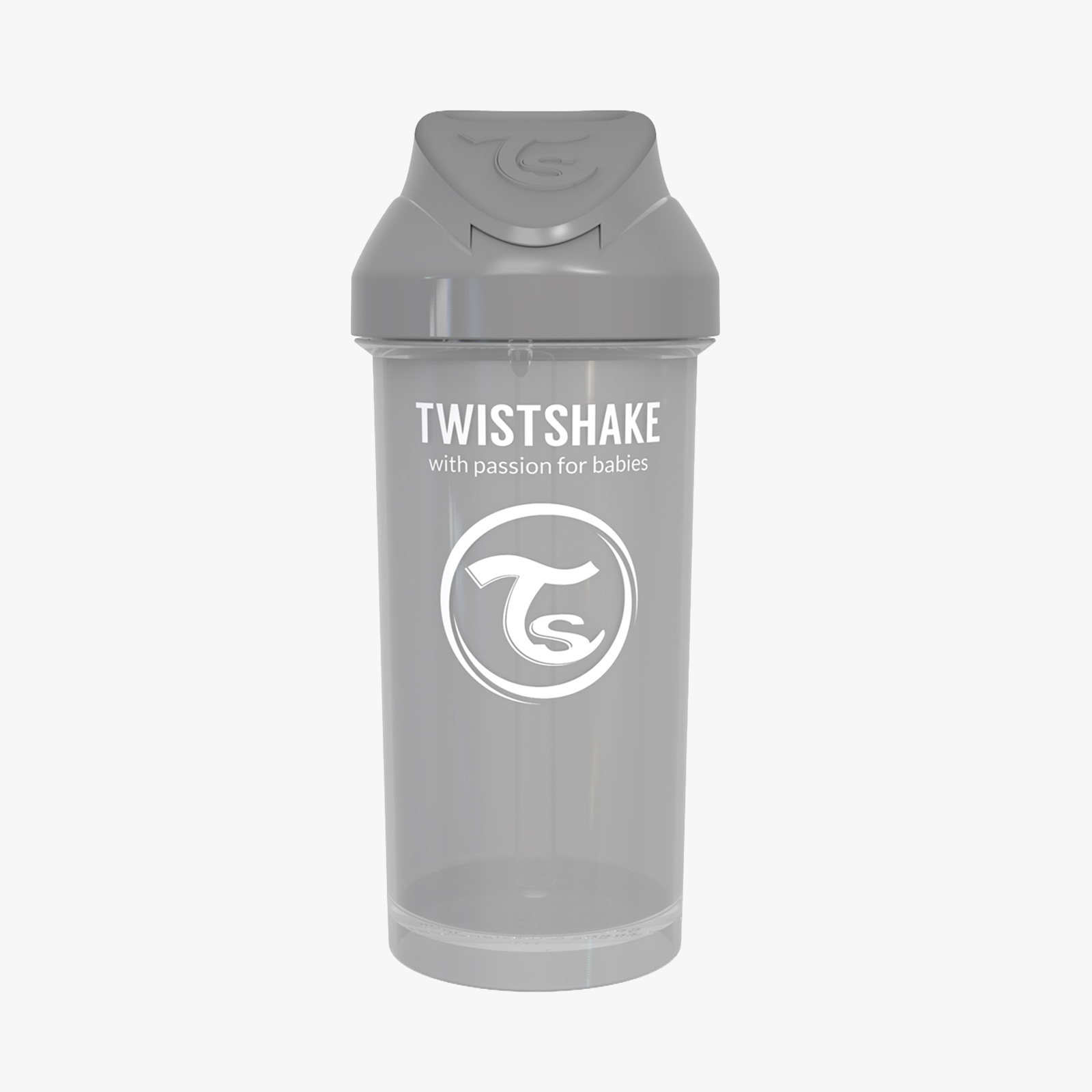 Twistshake Straw Cup 360ml 6+m Pastel Pastel Grey