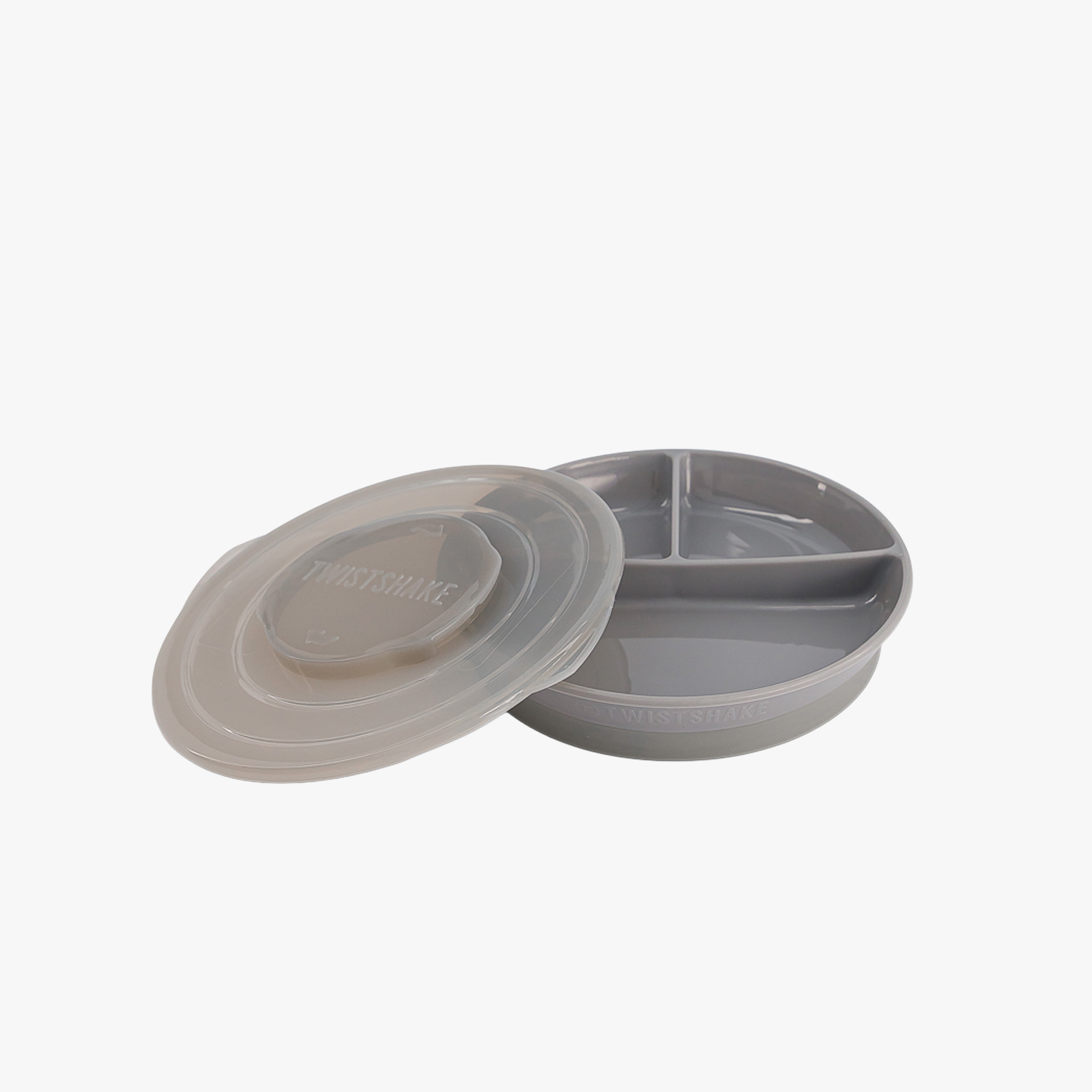 Twistshake Divided Plate 6+m Pastel Grey