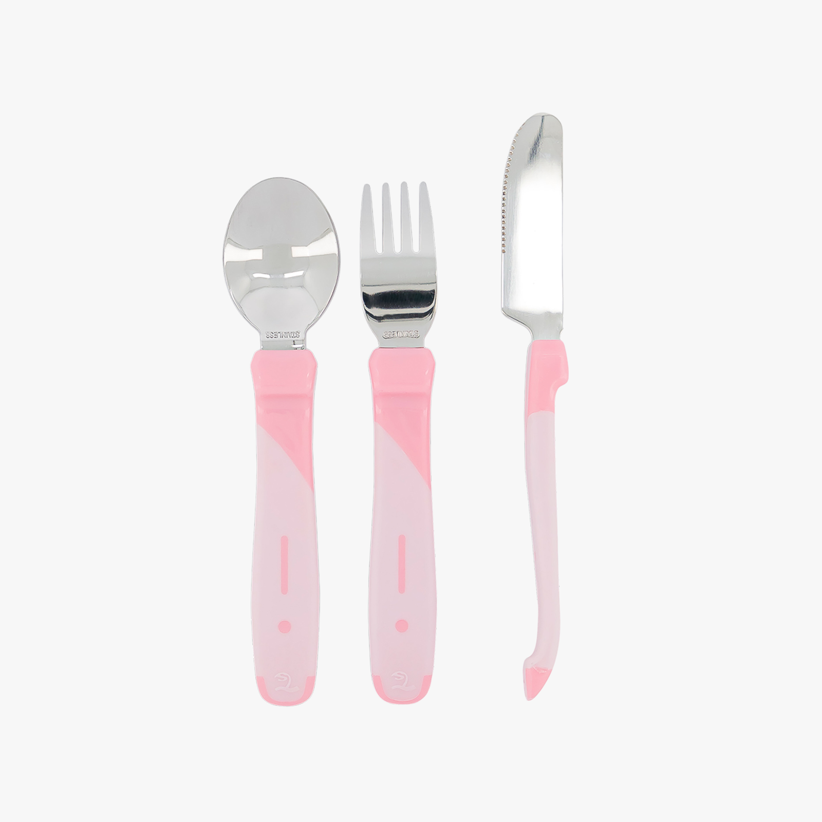 Twistshake Learn Cutlery Stainless Steel 12+m Pastel Pink