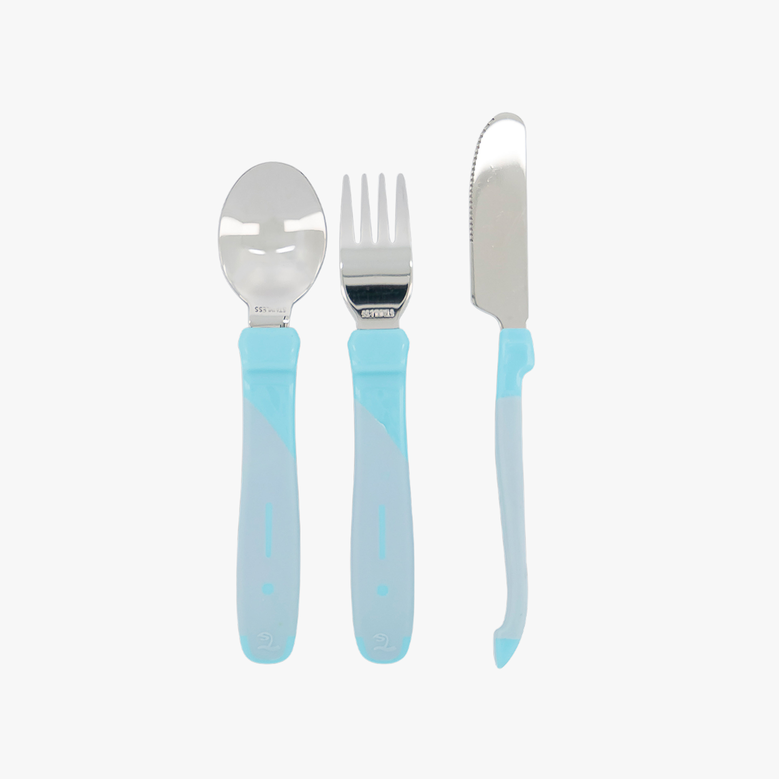 Twistshake Learn Cutlery Stainless Steel 12+m Pastel Blue