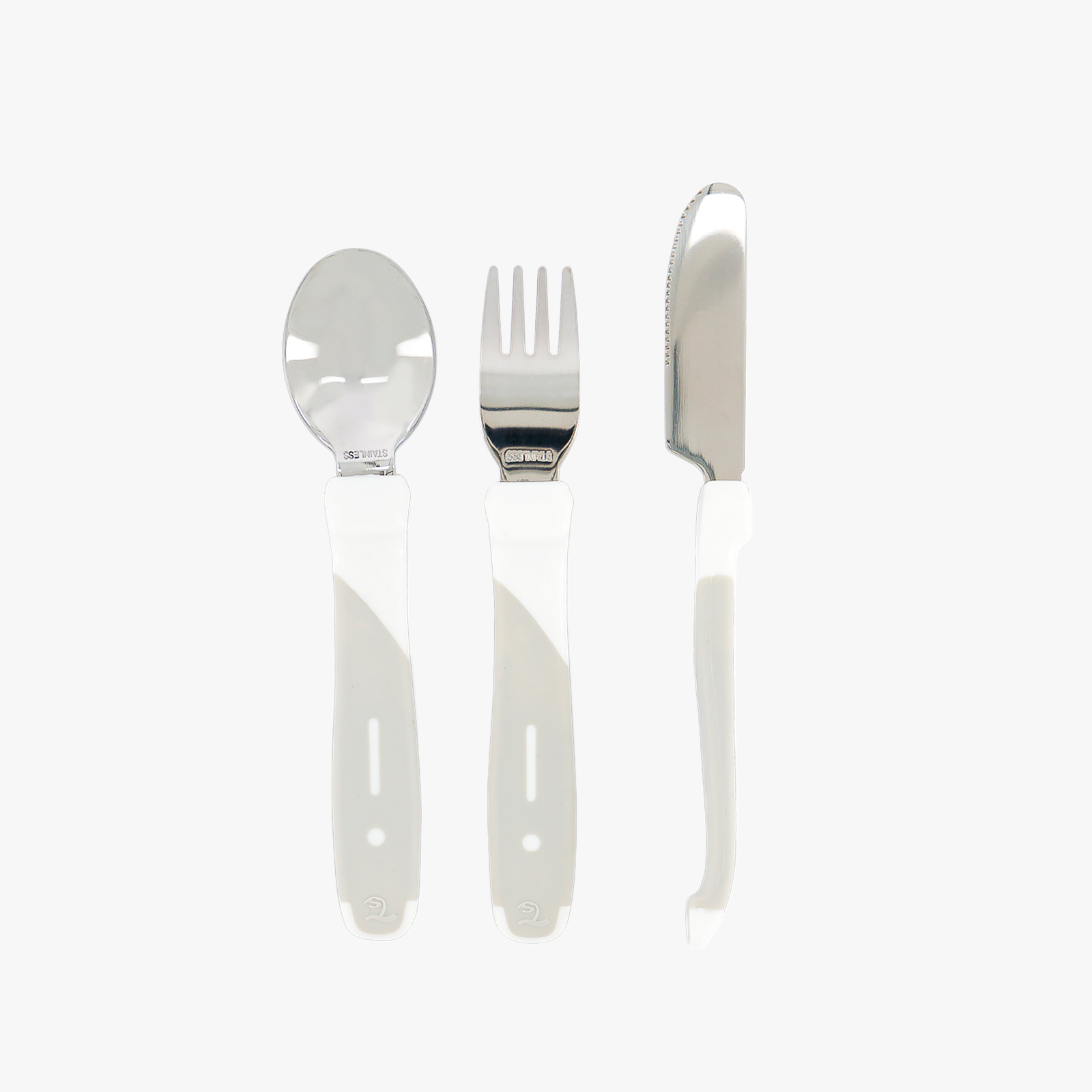 Twistshake Learn Cutlery Stainless Steel 12+m White