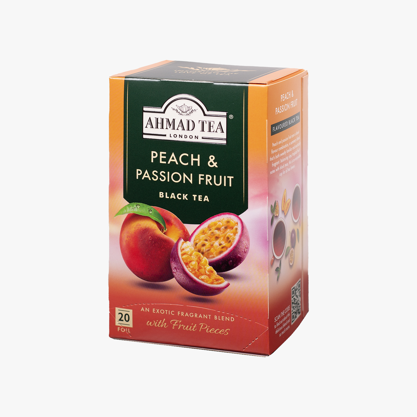 Ahmad Tea Peach & Passion Fruit Black Tea - 20 Teabags