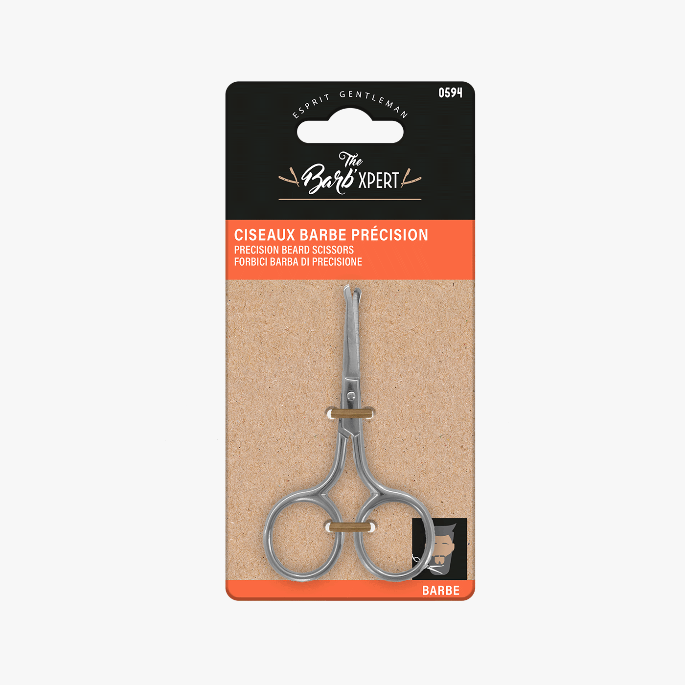 Barb'Xpert Curve Precision Beard Scissor 0594