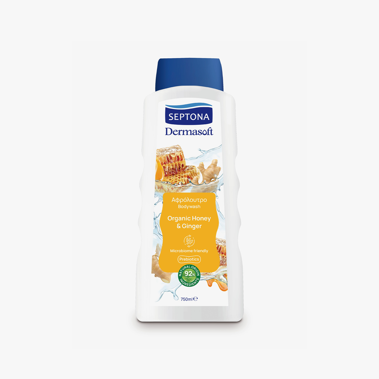 Septona Dermasoft Organic Honey & Ginger Bodywash -750 ml