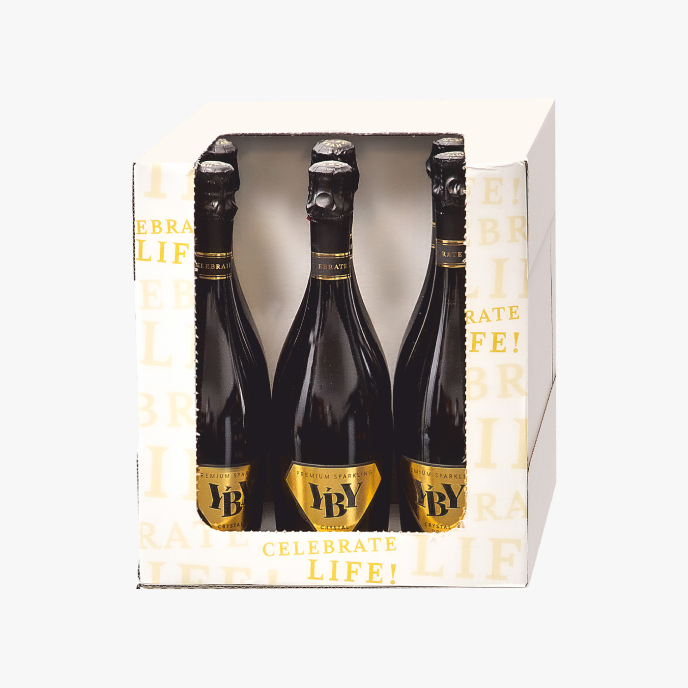 YBY Sparkling White Grape Non Alcoholic - 750ml  × 6