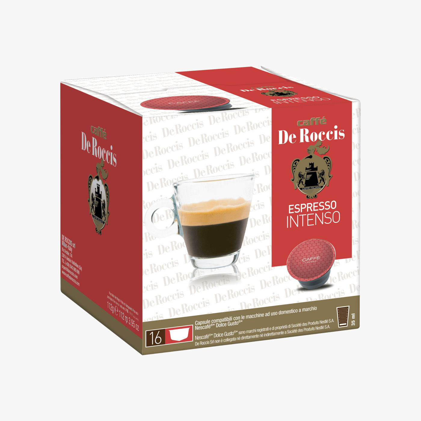 De Roccis DG Intenso Coffee - 16 Capsules