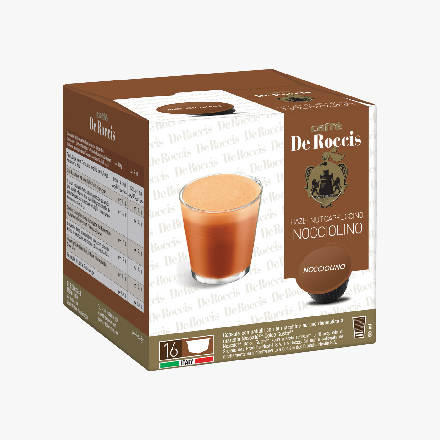 De Roccis DG Nocciolino Hazelnut - 16 Capsules