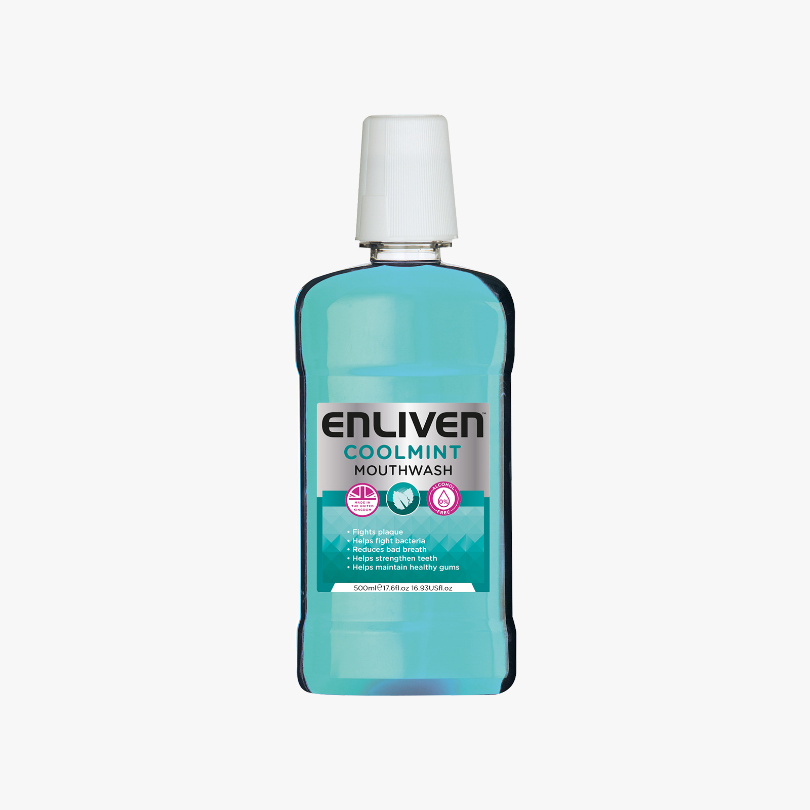 Enliven Mouthwash Coolmint Blue - 500ml