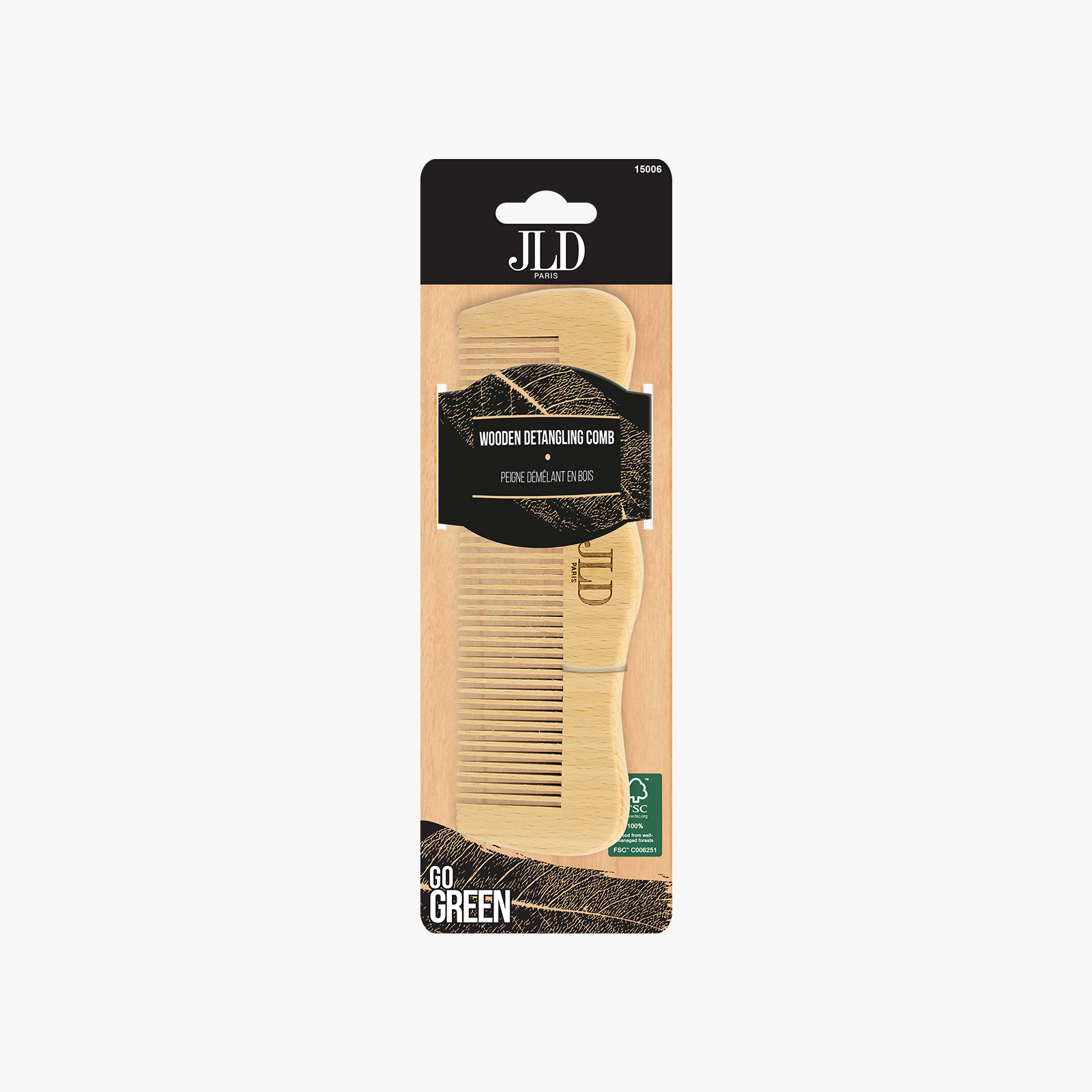 JLD Paris Wood Comb Export - 15006