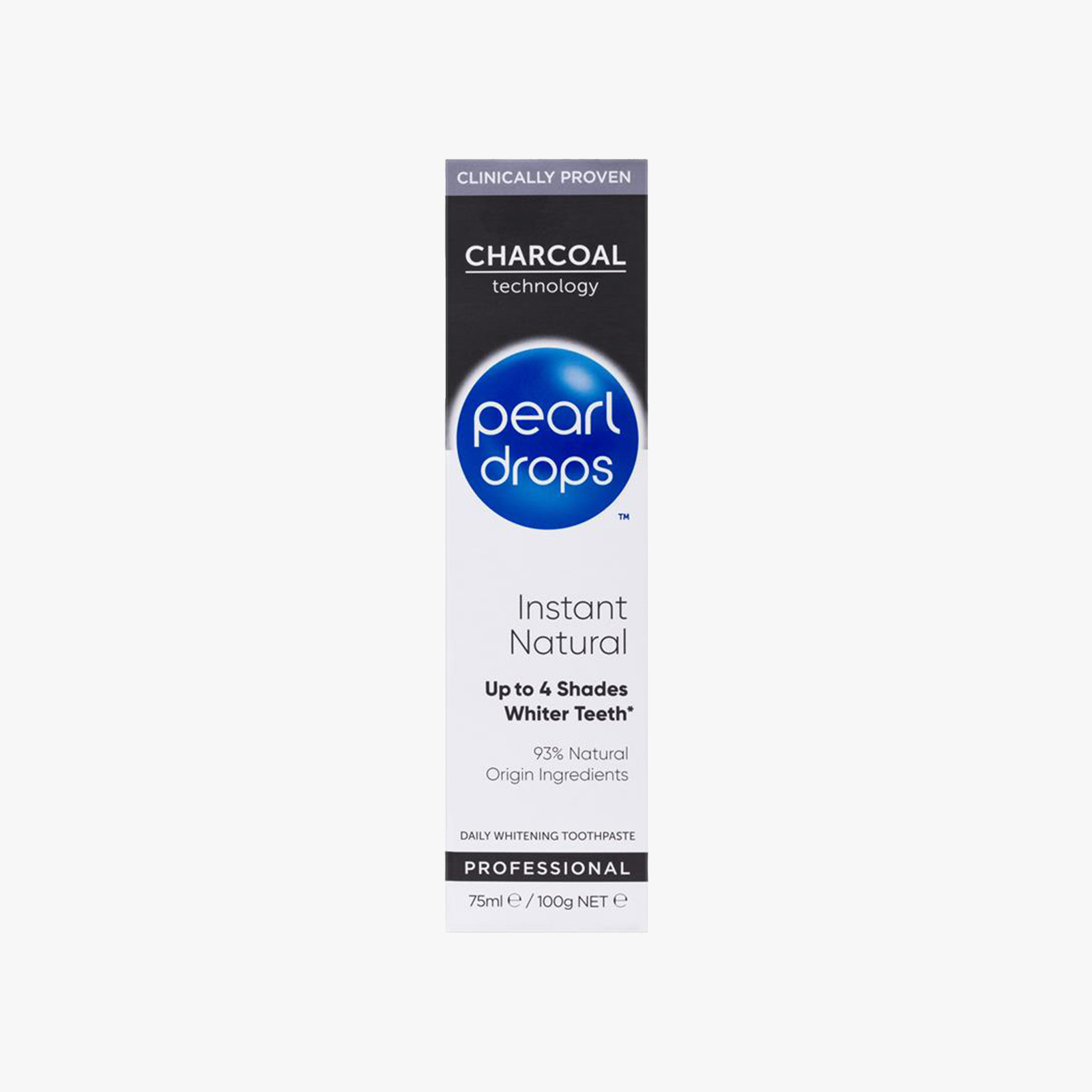 Pearl Drops Instant Natural Charcoal Toothpaste - 75ml
