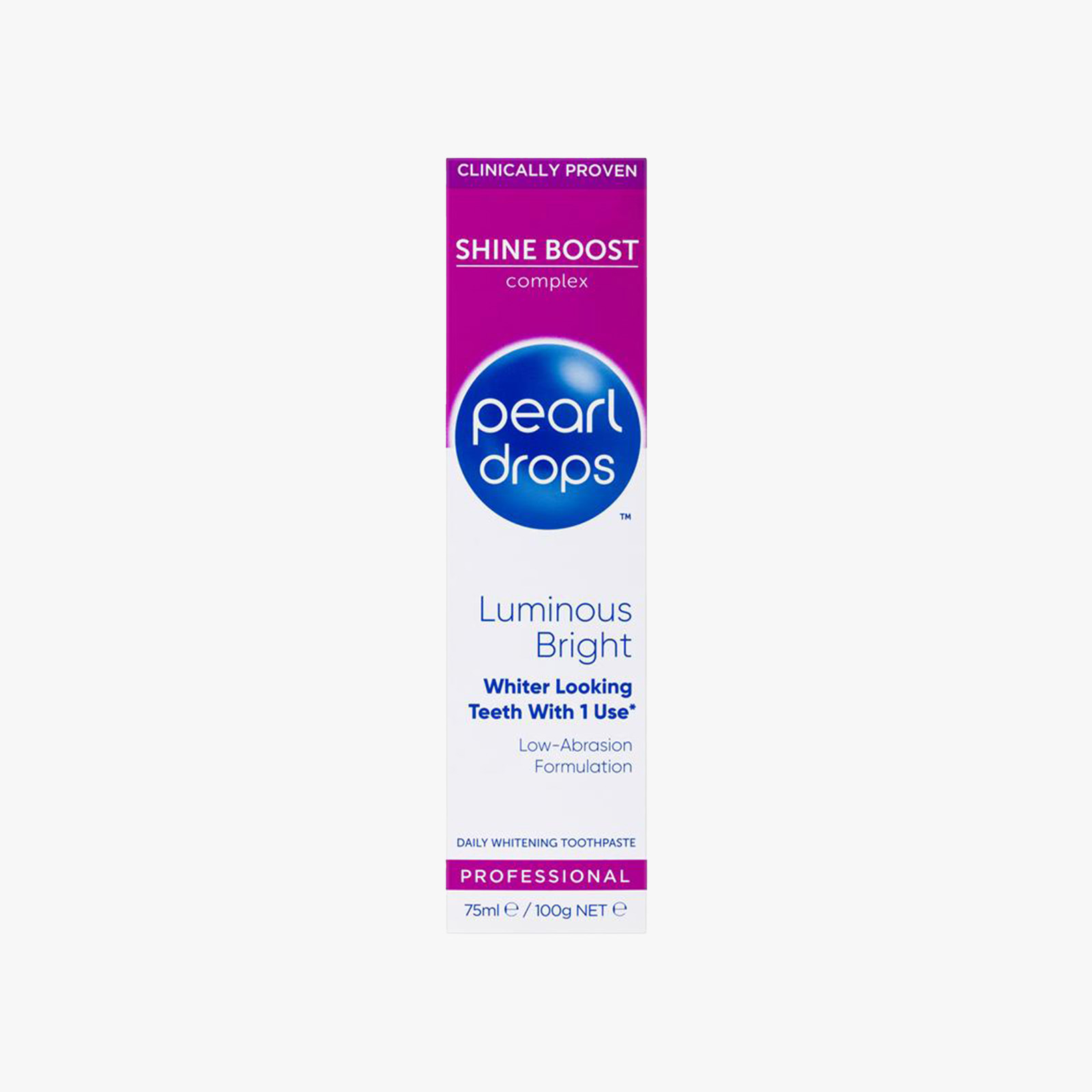 Pearl Drops Shine Boost Luminous Bright Violet Toothpaste - 75ml