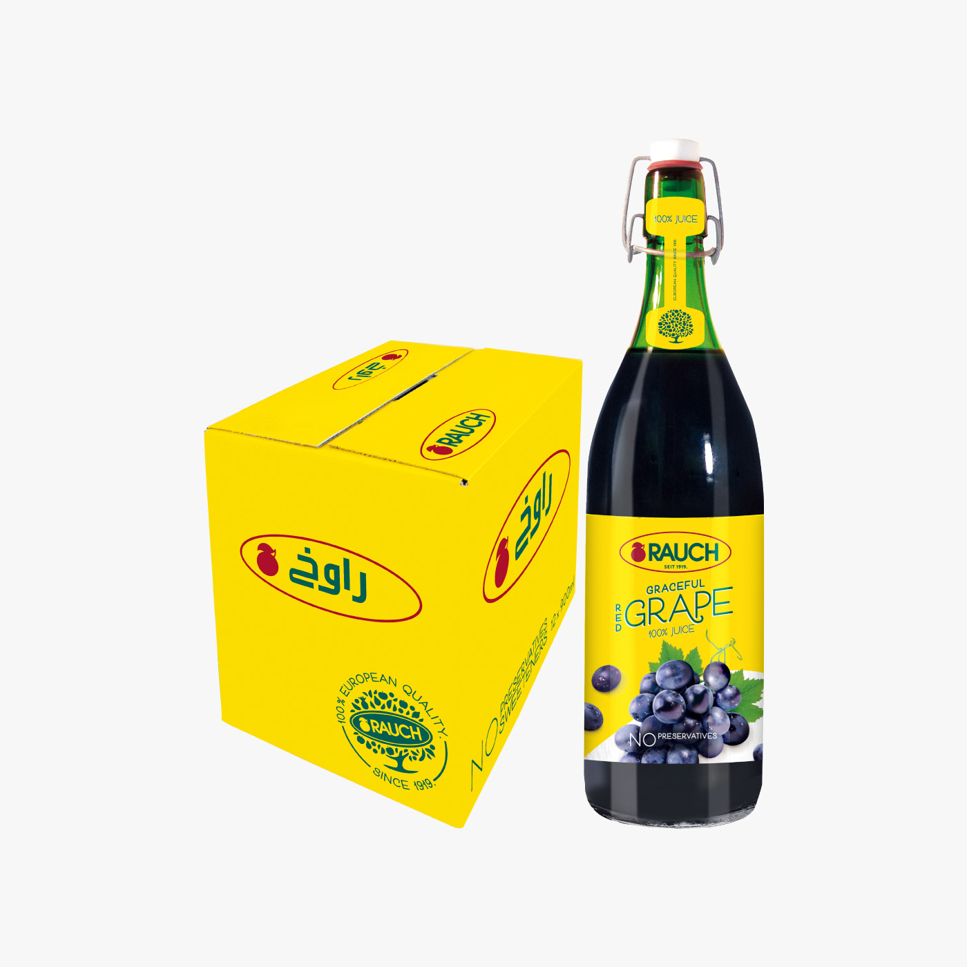 Rauch Red Grape Juice - 900ml × 12
