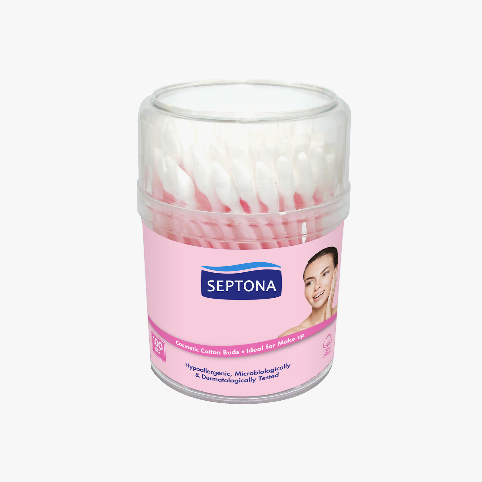 Septona Cotton Buds Round Beauty - 100 Pads
