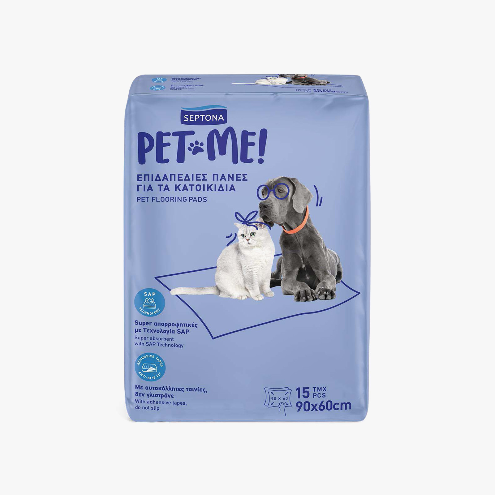 Septona Pet Me Pet Flooring Pads - 15 Pieces - 90×60cm