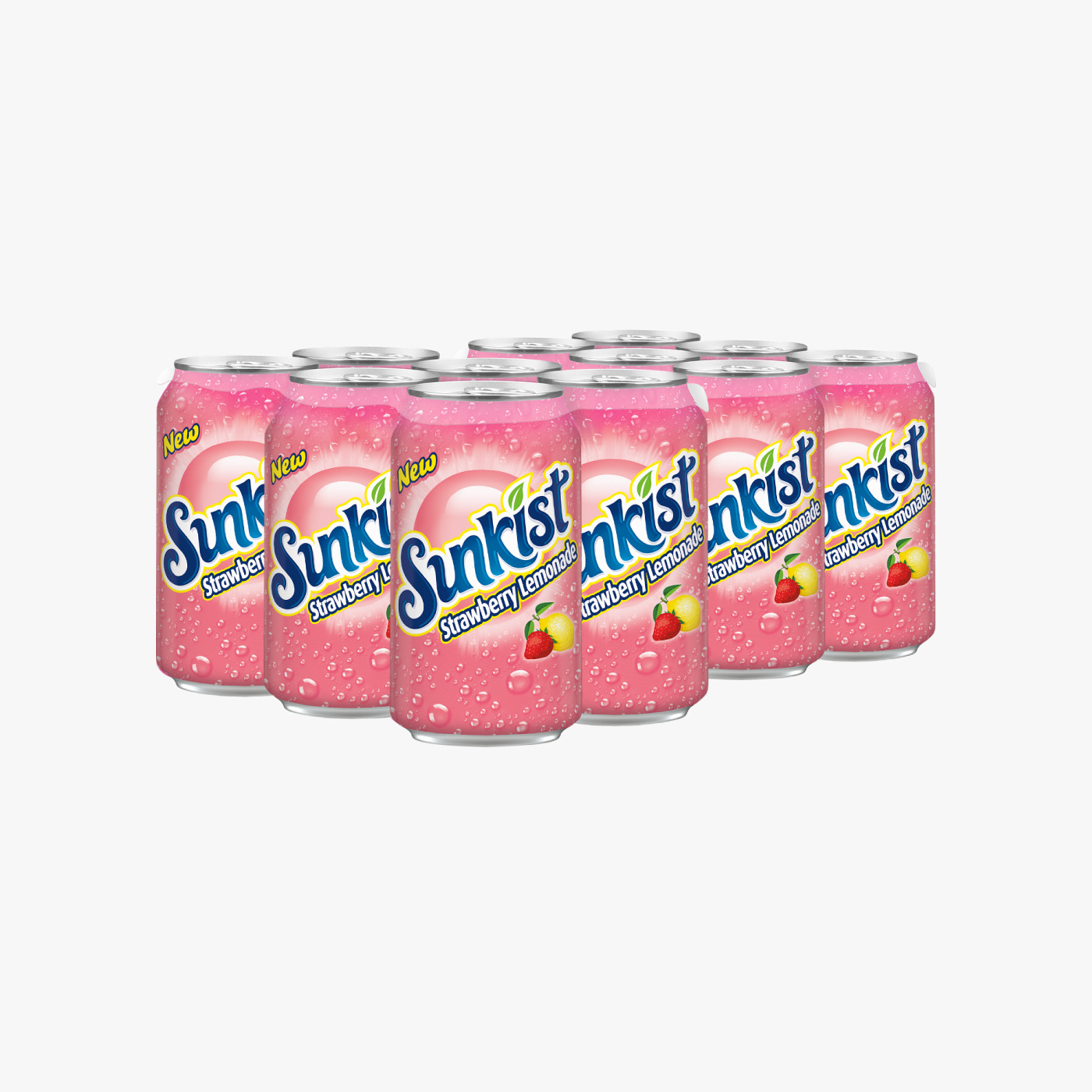 Sunkist Strawberry Lemonade - 355ml × 12