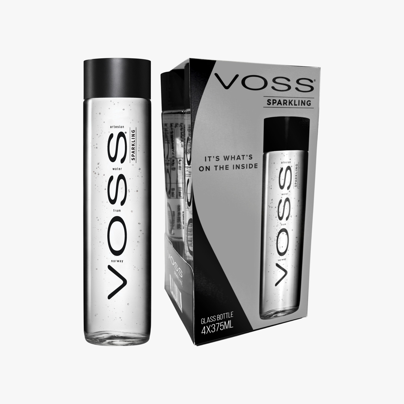 Voss Sparkling Water - 375ml - 4 Packs